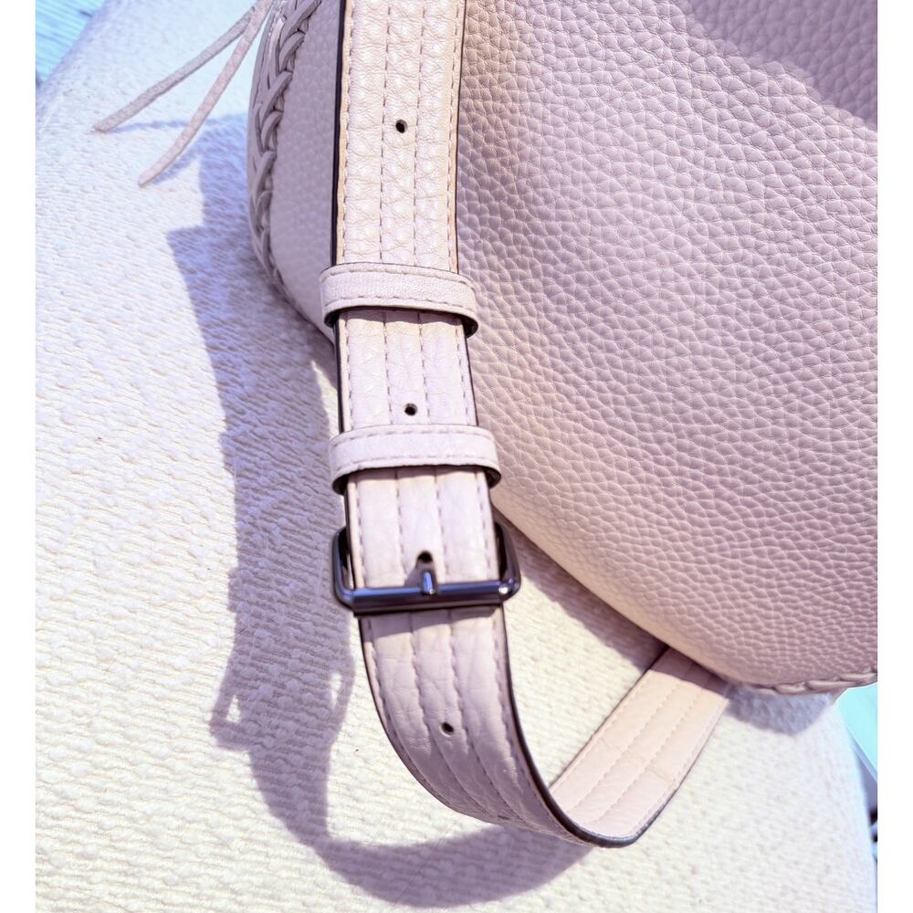 Rebecca Minkoff Whipstitch Leather Shoulder Hobo Bag, Soft Blush - Picture 8 of 13
